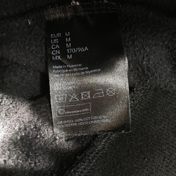 H&M Friends Black Pull Over Hoodie Women's Size M - Picture 4 of 5